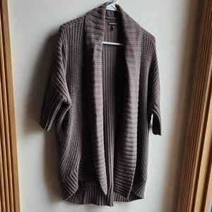 Express Light Brown Chunky Knit Open Cardigan Size Small
